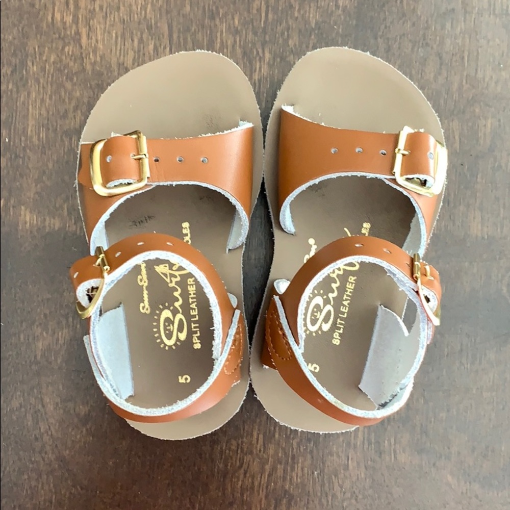 Brown leather Sun San brand boys buckle sandals